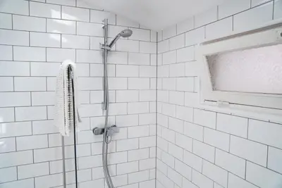 Salle de bains dans l'établissement Koselig leilighet i Antibes