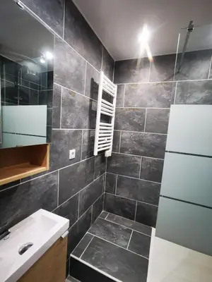 Salle de bains dans l'établissement Cozy Studio in Juan les Pins 700m from Beach
