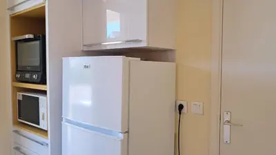 Cuisine ou kitchenette dans l'établissement T3 Les Juandines
