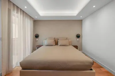 Un ou plusieurs lits dans un hébergement de l'établissement REF 1998 - Cannes - Sea view apartment for rent
