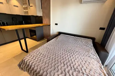 Un ou plusieurs lits dans un hébergement de l'établissement Juan les Pins - Apartment for 2 people - Wifi & Parking