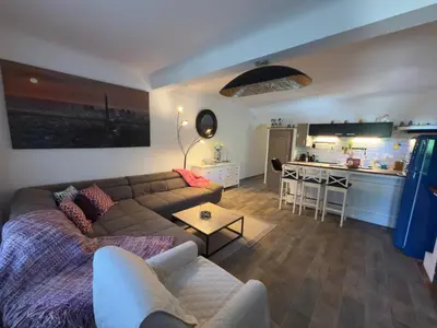 Cuisine ou kitchenette dans l'établissement Fleurs Apartment Cap d'Antibes