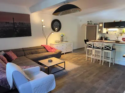 Cuisine ou kitchenette dans l'établissement Fleurs Apartment Cap d'Antibes