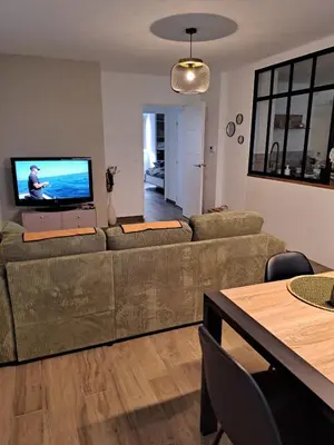 Télévision ou salle de divertissement dans l'établissement Appartement spacieux