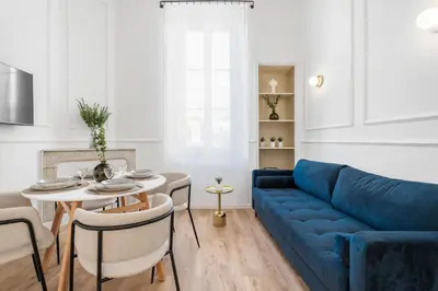 Coin salon dans l'établissement Appartement Prado - Welkeys