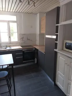 Cuisine ou kitchenette dans l'établissement Appartement 2 chambres à Cannes entièrement rénové
