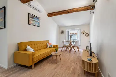 Coin salon dans l'établissement Appartement Castelet - Welkeys