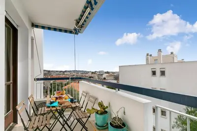 Balcon ou terrasse dans l'établissement Sea Breeze Duo Apartments