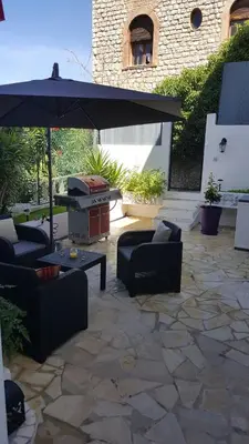 Coin salon dans l'établissement villa matama