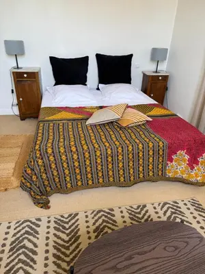 Un ou plusieurs lits dans un hébergement de l'établissement Maison Antibes