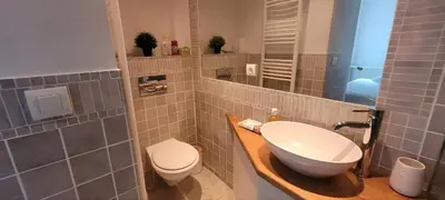 Salle de bains dans l'établissement Villa Olimp in Super Cannes with sea view