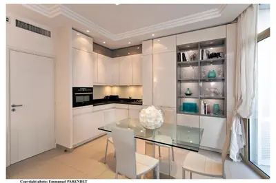 Cuisine ou kitchenette dans l'établissement REF 961 - Cannes Croisette - Sea view apartment for rent