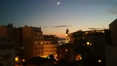Vue générale sur Cannes ou vue de la ville depuis l'appartement
