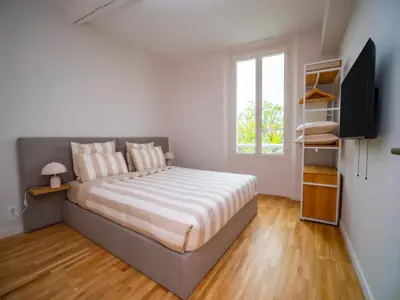 Un ou plusieurs lits dans un hébergement de l'établissement #101-Heart of Vieil Antibes - Place Nationale-High-End Newly Renovated & Furnished Appartment
