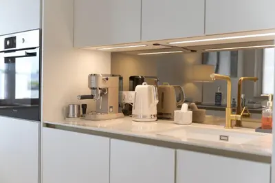 Cuisine ou kitchenette dans l'établissement Appartement Villa Toki-Ona