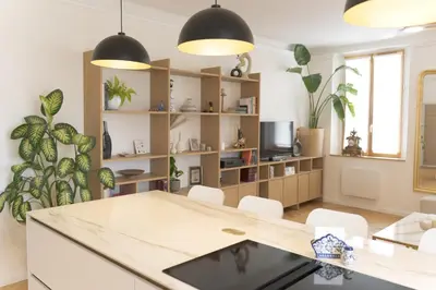 Cuisine ou kitchenette dans l'établissement Appartement Villa Toki-Ona