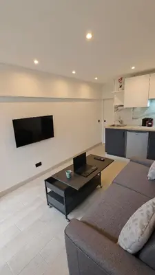 Cuisine ou kitchenette dans l'établissement Studio moderne