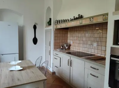 Cuisine ou kitchenette dans l'établissement andibru