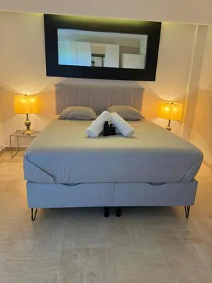 Un ou plusieurs lits dans un hébergement de l'établissement Marilyn Beach - Vue mer, terrasse, garage privé