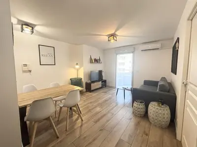 Coin salon dans l'établissement Les Sables d'Or