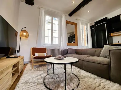 Coin salon dans l'établissement La Joie en Provence - 5min de la Plage