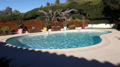 Plan de l'établissement Maison chaleureuse, au calme, mais proche de tout, avec piscine privée