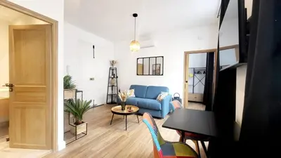 Coin salon dans l'établissement Le Nimentina - Appartement dans le vieil Antibes