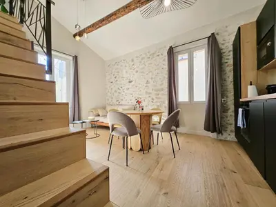 Coin salon dans l'établissement Le Tourraque - Proche Plage