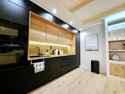 Cuisine ou kitchenette dans l'établissement Le Magnum Riviera - Maison Proche de la Plage