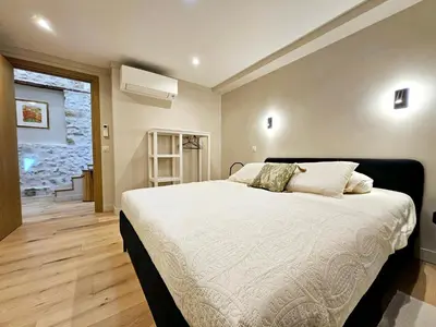 Un ou plusieurs lits dans un hébergement de l'établissement Le Magnum Riviera - Maison Proche de la Plage