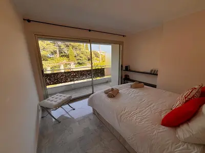 Un ou plusieurs lits dans un hébergement de l'établissement Appart exceptionnel terrasse mer