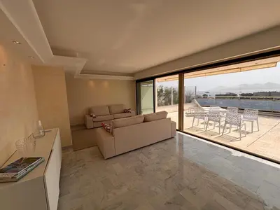 Coin salon dans l'établissement Appart exceptionnel terrasse mer