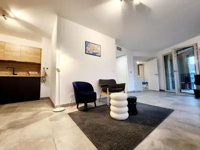 Coin salon dans l'établissement Le Marend 3 - Plein coeur d'Antibes