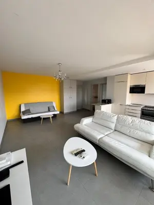 Télévision ou salle de divertissement dans l'établissement Superbe appartement vue mer garage privatif ferme