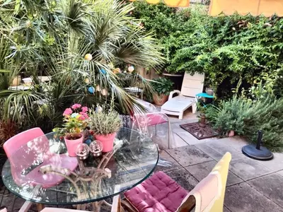 Jardin de l'établissement Near Croisette atypic studio garden pool