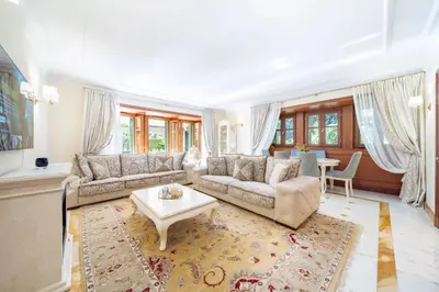 Coin salon dans l'établissement Luxury apartment in Cannes