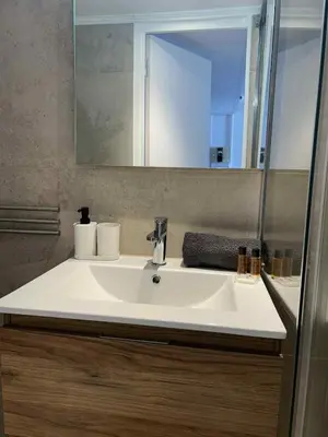 Salle de bains dans l'établissement Juan Les Pins Centre, 3-person studio with mezzanine