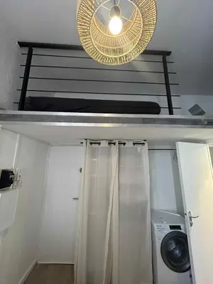 Salle de bains dans l'établissement Juan Les Pins Centre, 3-person studio with mezzanine