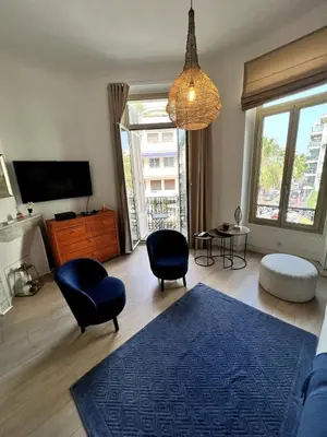 Coin salon dans l'établissement T2 coeur de Cannes a 2 pas de la croisette