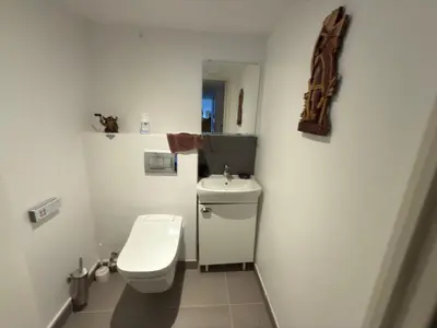 Salle de bains dans l'établissement T3 Neuf-Plage 3mn parking privé