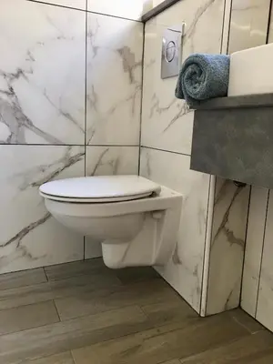 Salle de bains dans l'établissement Calmette