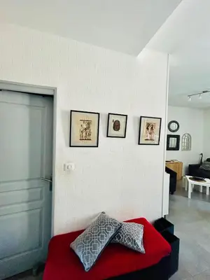 Coin salon dans l'établissement Casa Red Riviera