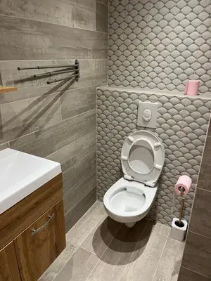 Salle de bains dans l'établissement À deux pas de la mer