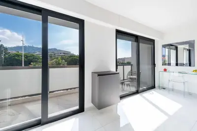 Vue générale sur la montagne ou vue sur la montagne depuis l'appartement