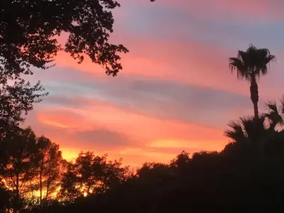 Lever ou coucher de soleil vu de l'appartement ou à proximité