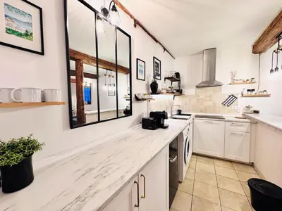 Cuisine ou kitchenette dans l'établissement La Cachette d'Antibes