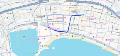 Plan de l'établissement Cannes central Rue d'Antibes wide 1 BDR w terrace - quiet in green scenery