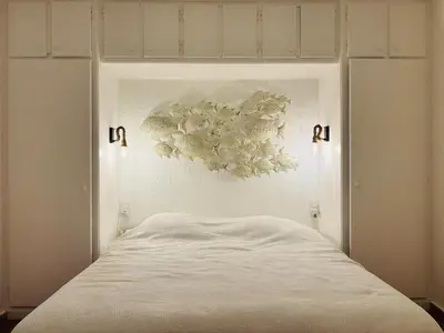 Un ou plusieurs lits dans un hébergement de l'établissement Villa jardin secret centre-ville d'Antibes
