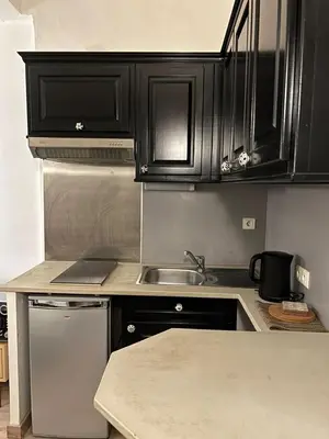 Cuisine ou kitchenette dans l'établissement Studio dans le vieil Antibes