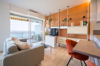 Cuisine ou kitchenette dans l'établissement La mirandole bleue, votre escapade face à la mer